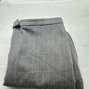 Elegant Gray Pinstripe Trousers